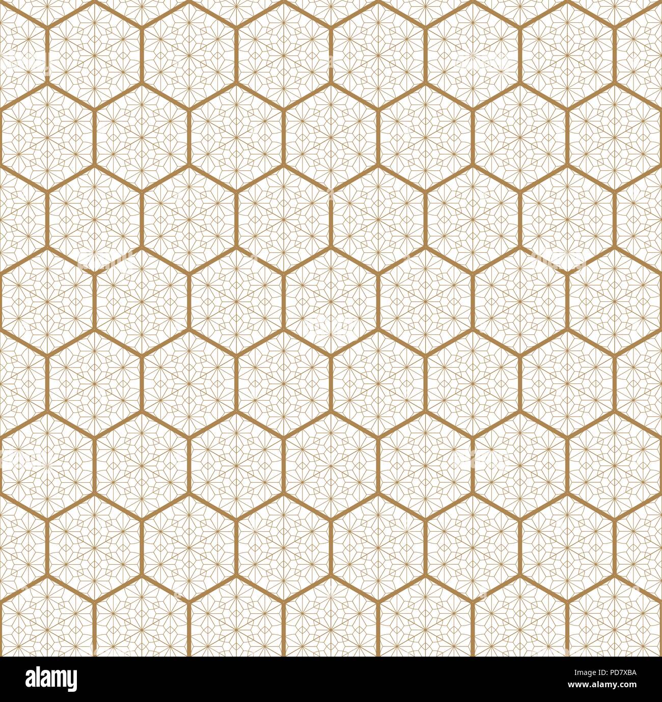 Gold oriental pattern vector. Line background Stock Vector Image & Art ...
