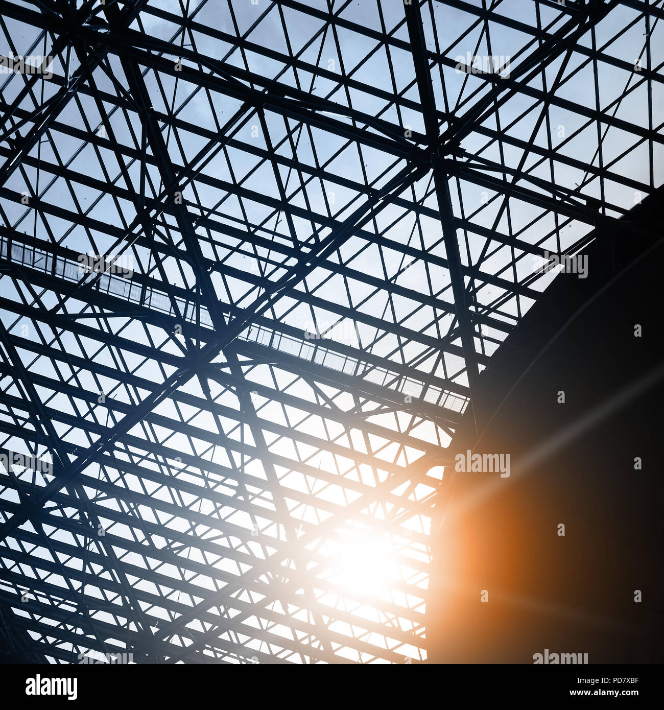 Skylight window - industrial architectural background Stock Photo