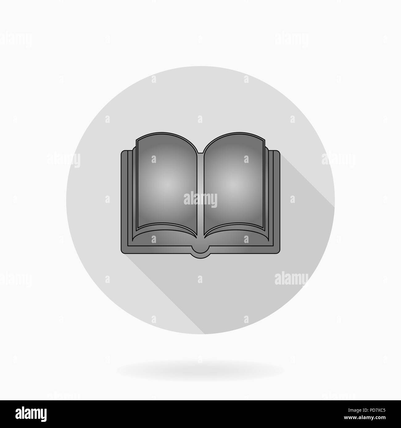 Fine Flat Icon With Book Stock Photo Alamy