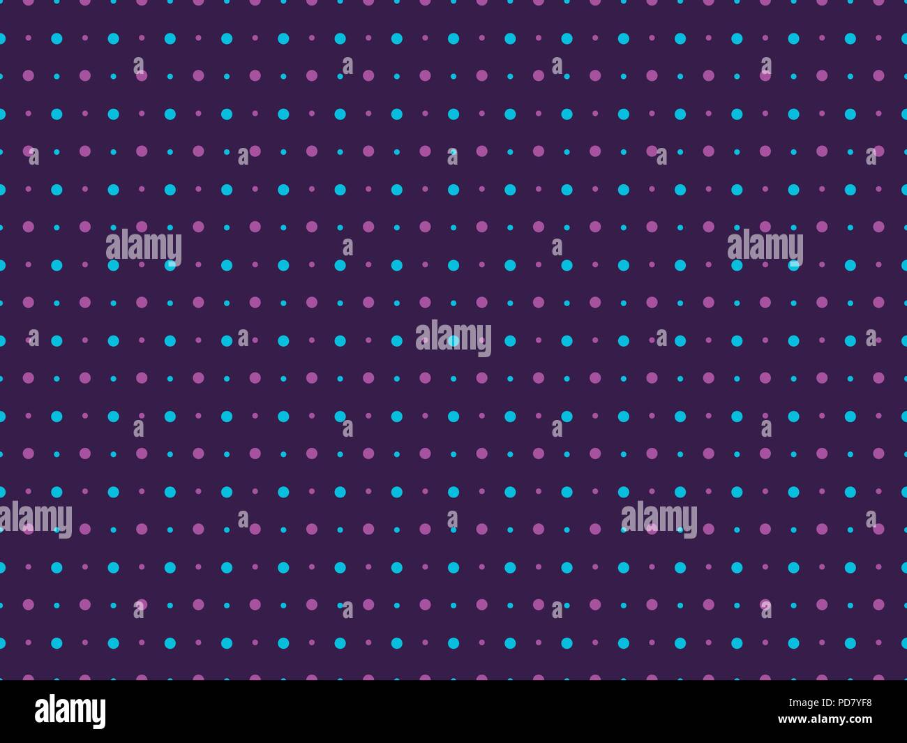 Seamless pattern polka dot violet color. Pop art dotted background. Vector illustration Stock Vector