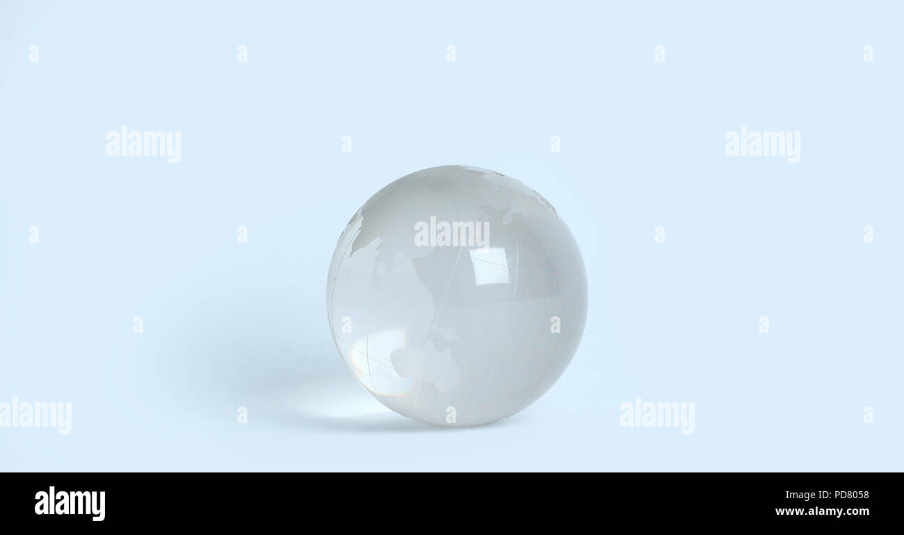 small glass globe.isolated on a white background.photo with copy space Stock Photo