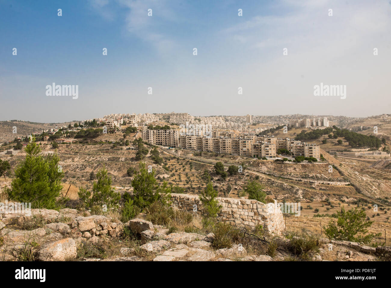 Panoramic view from Shepherds field, near Bethlehem, in the West Bank