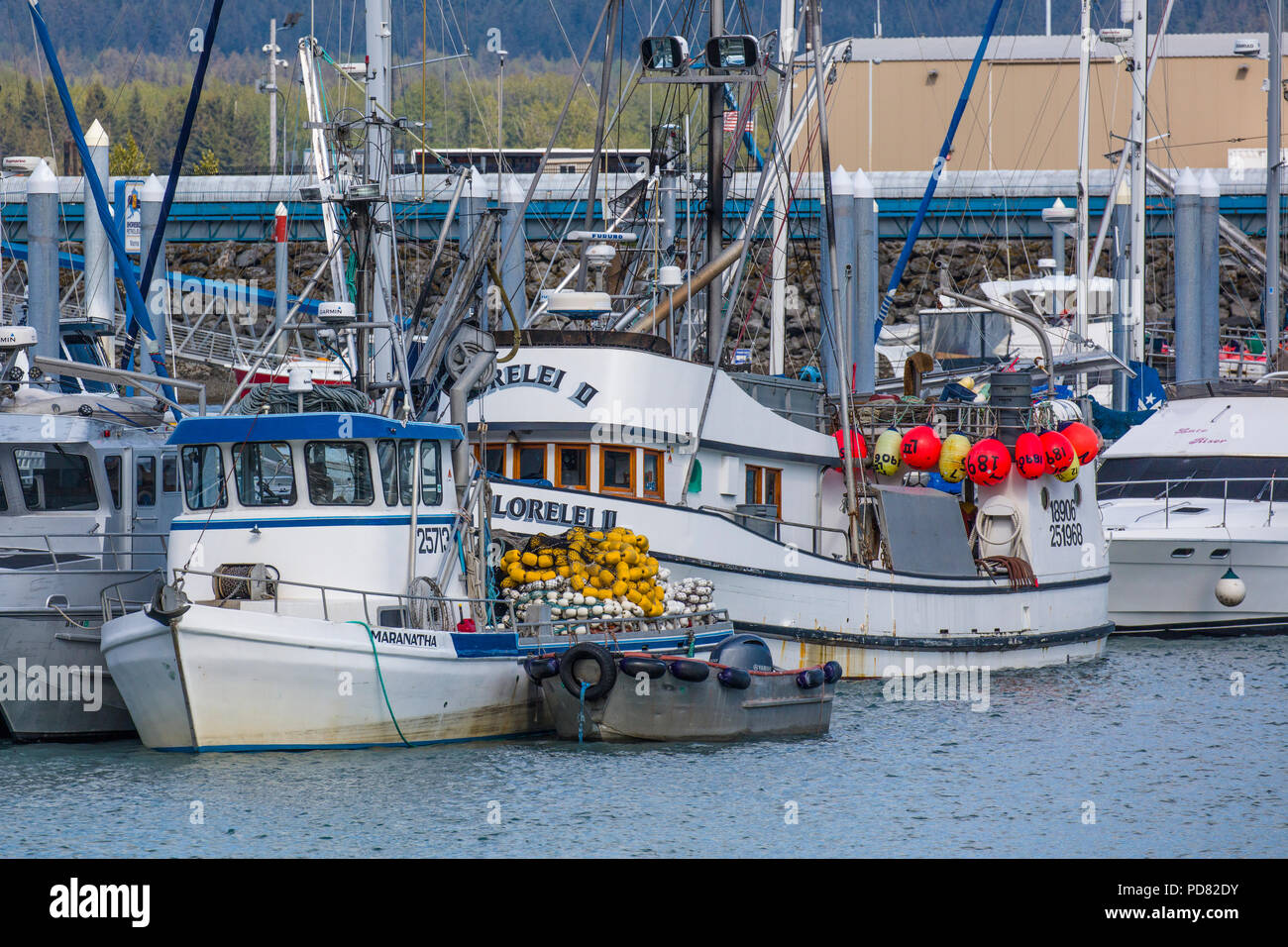 Boat harbor in Seward Alaska on the Kenai Peninsula Stock Photo Alamy