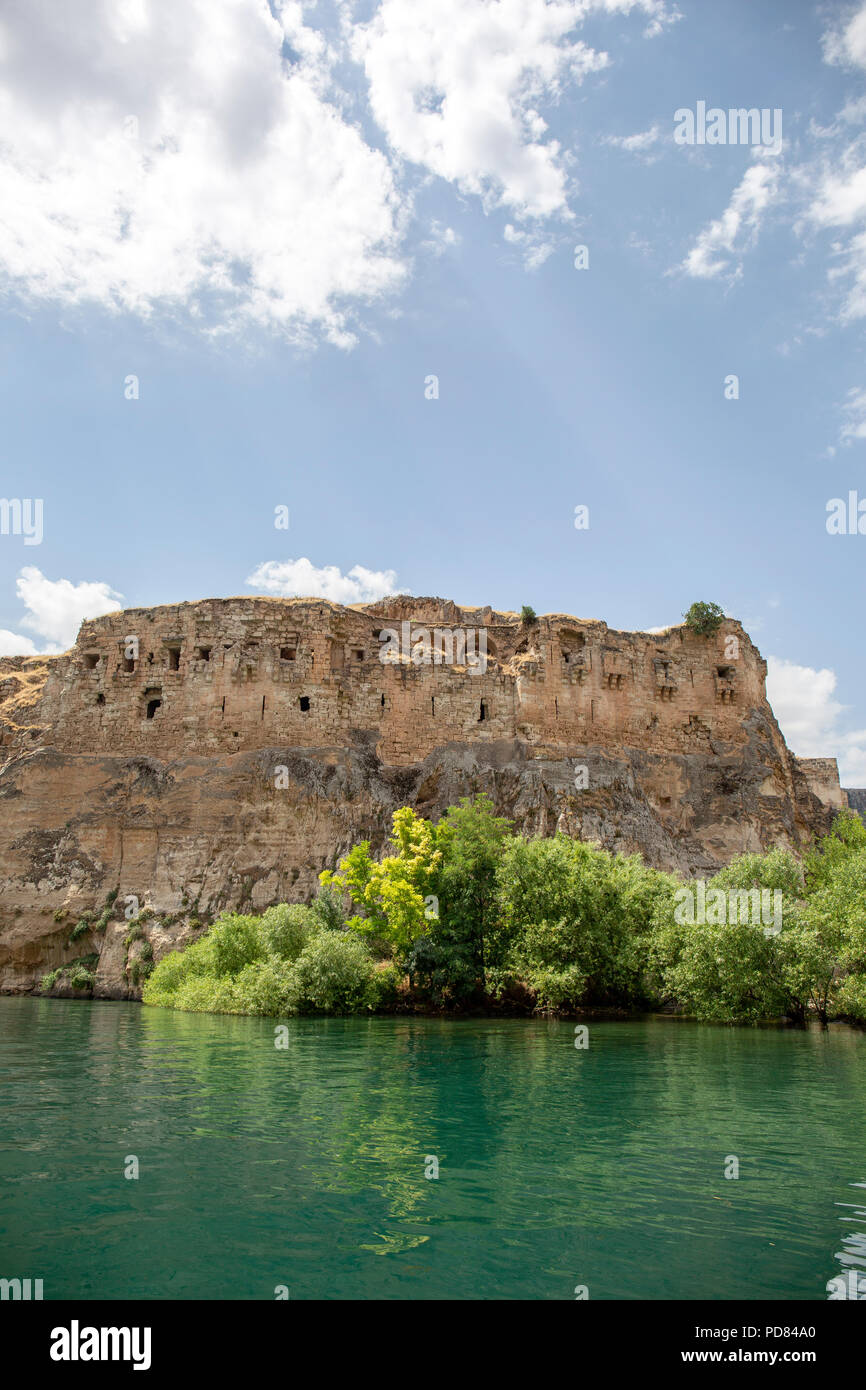 Rumkale at Firat river in Gaziantep, Turkey Stock Photo