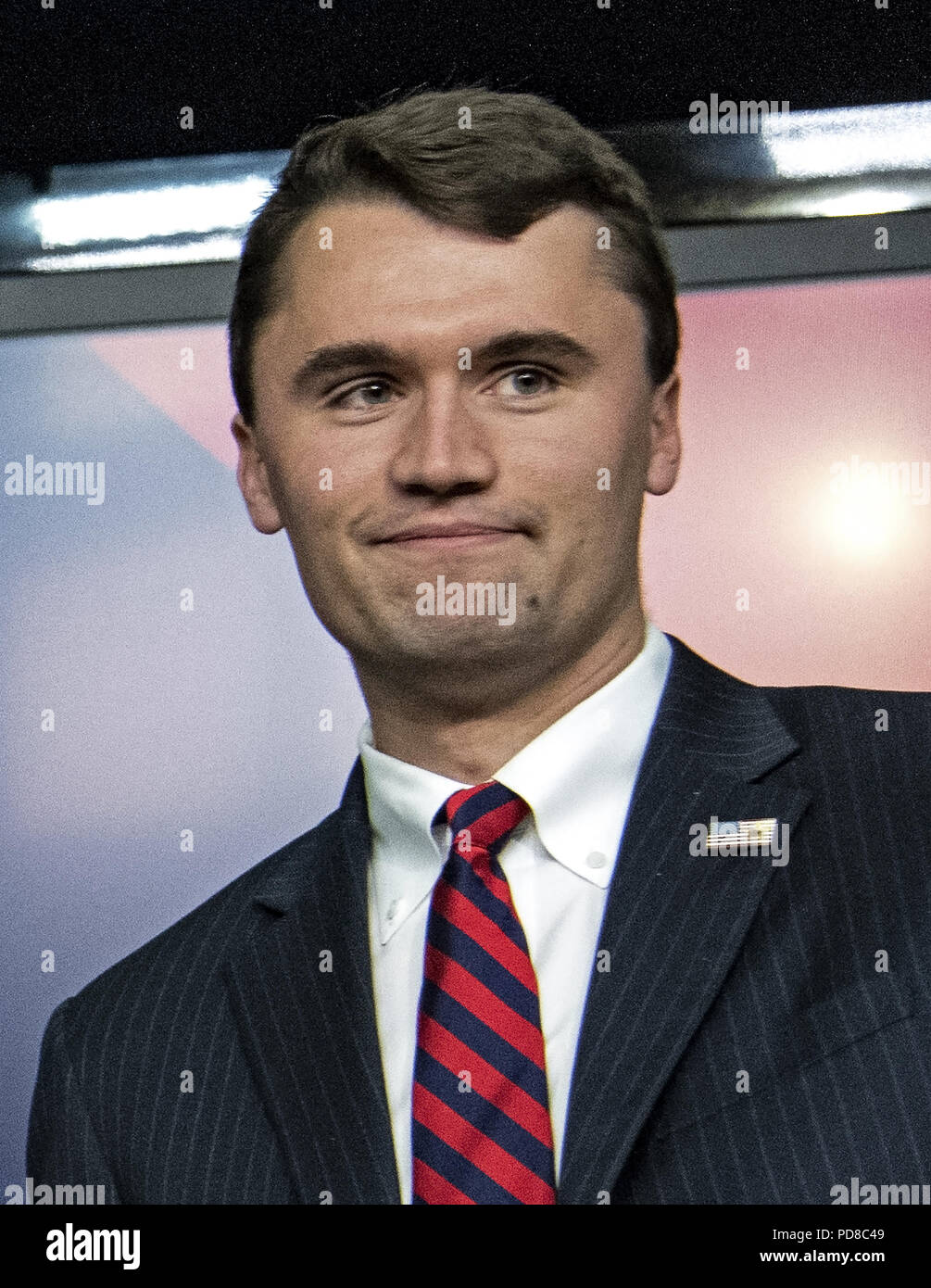 Washington, District of Columbia, USA. 22nd Mar, 2018. Charlie Kirk, Founder and Executive Director of Turning Point USA, after interviewing United States President Donald J. Trump at the Generation Next Summit at the White House in Washington, DC on Thursday, March 22, 2018.Credit: Ron Sachs/CNP Credit: Ron Sachs/CNP/ZUMA Wire/Alamy Live News Stock Photo