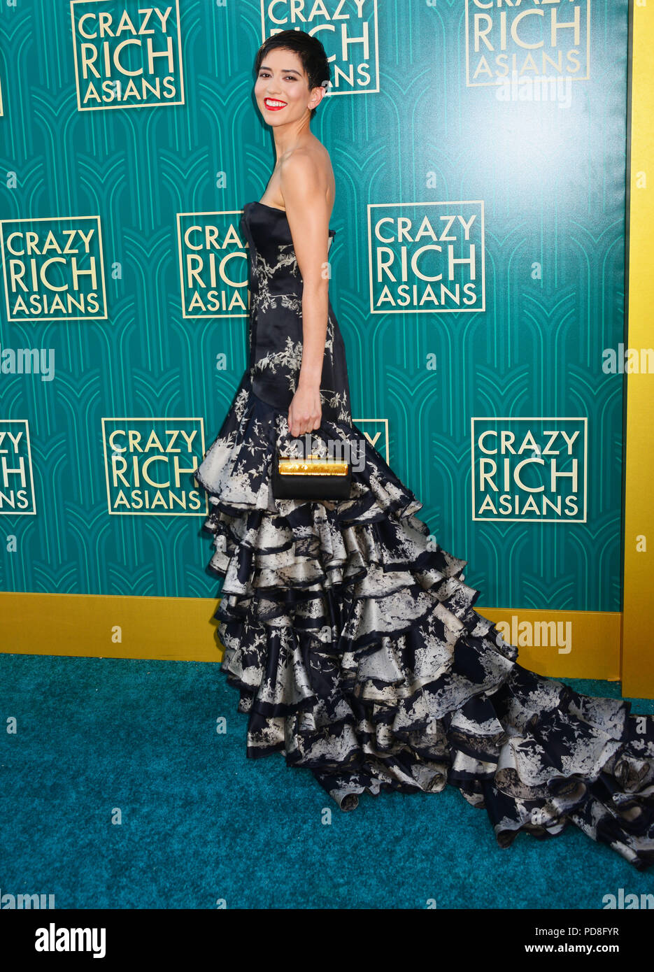 Los Angeles, USA. 7th August 2018. Sonoya Mizuno 033 arrives at the Warner Bros. Pictures' 'Crazy Rich Asians' premiere at the TCL Chinese Theatre IMAX on August 7, 2018 in Hollywood Credit: Tsuni / USA/Alamy Live News Stock Photo