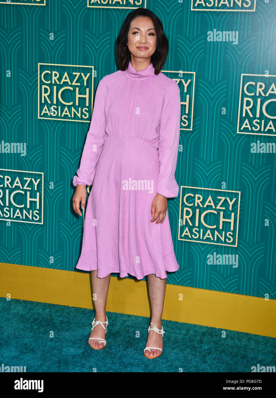 Los Angeles, USA. 7th August 2018. Jae Suh Park arrives at the Warner