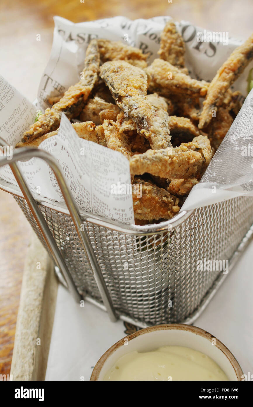 deep fried whitebait Stock Photo Alamy