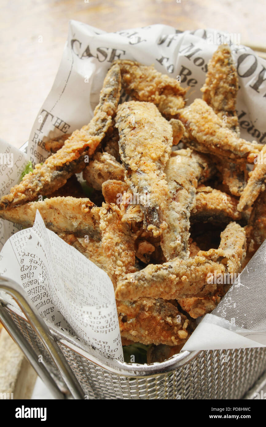 deep fried whitebait Stock Photo Alamy
