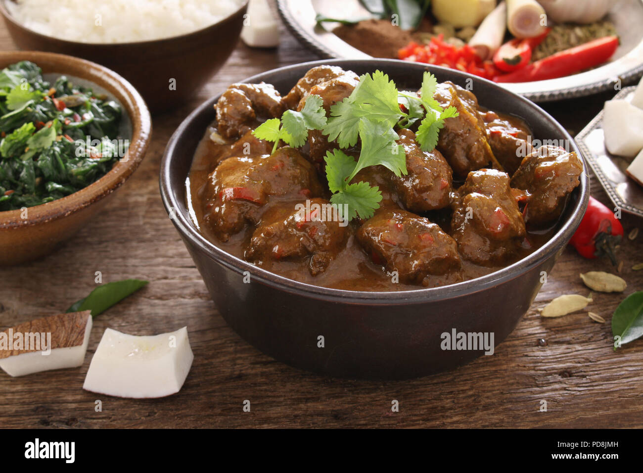 traditional indian curry meal Stock Photo - Alamy