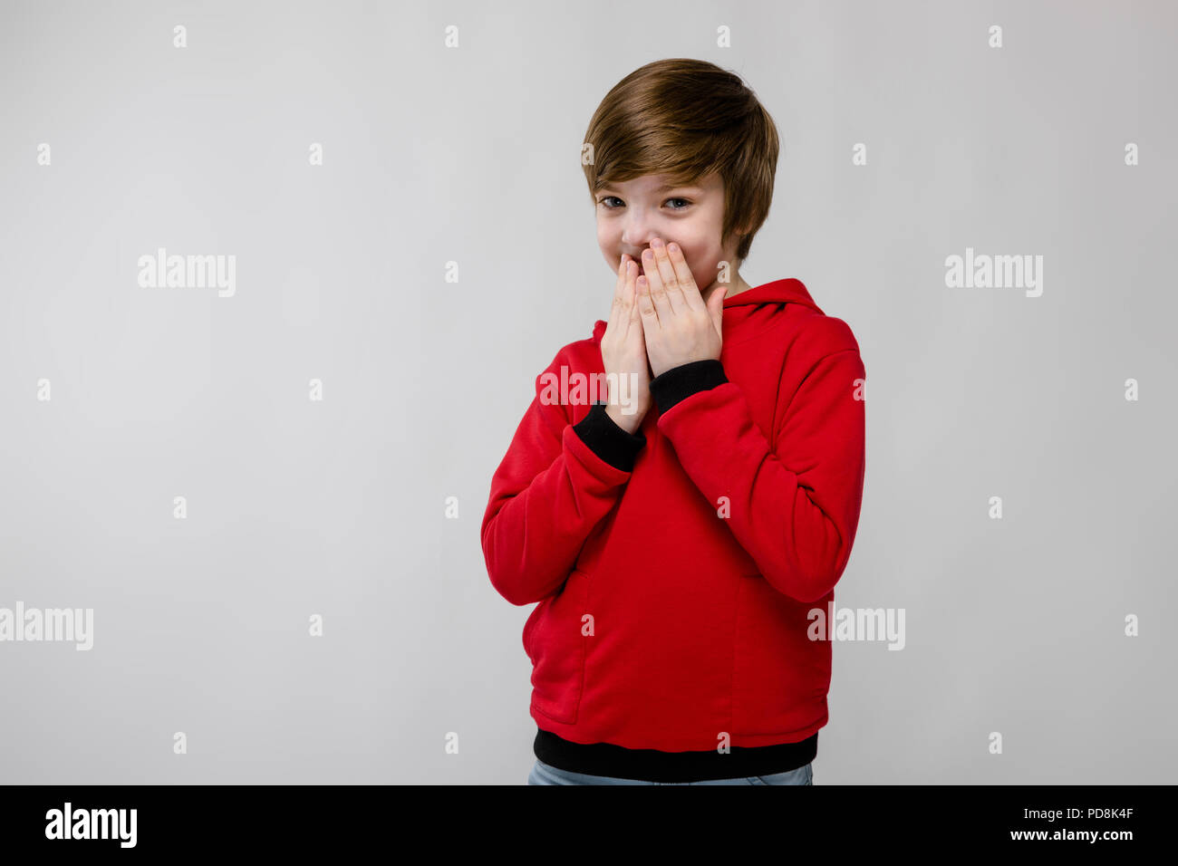 Teenage boy in fashionable clothes Stock Photo