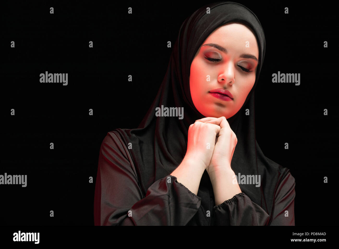 black muslim woman pray stock photos black muslim woman pray stock