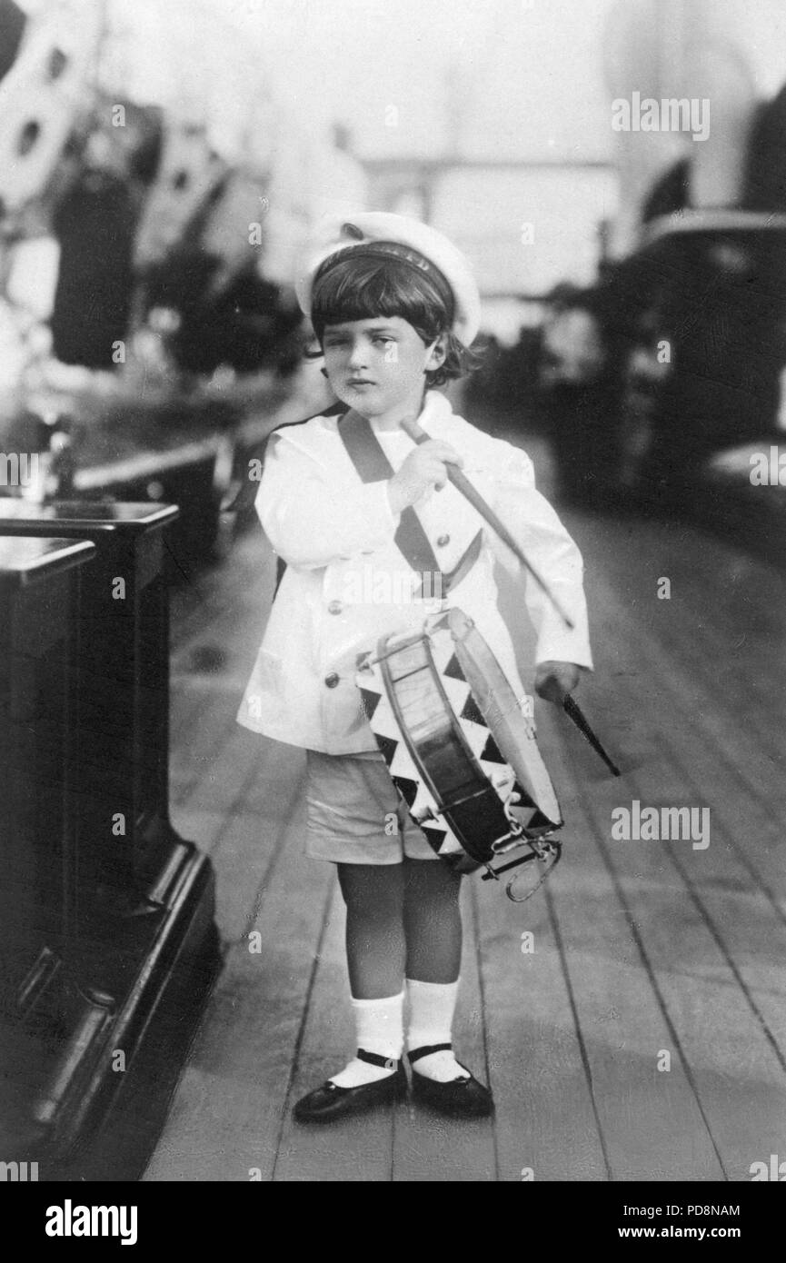 Tsar Nicholas II of Russia. 1868-1918. The last emperor of Russia. Pictured here his son Tsarevich Alexei Nikolaevich, 1904-1918. Stock Photo