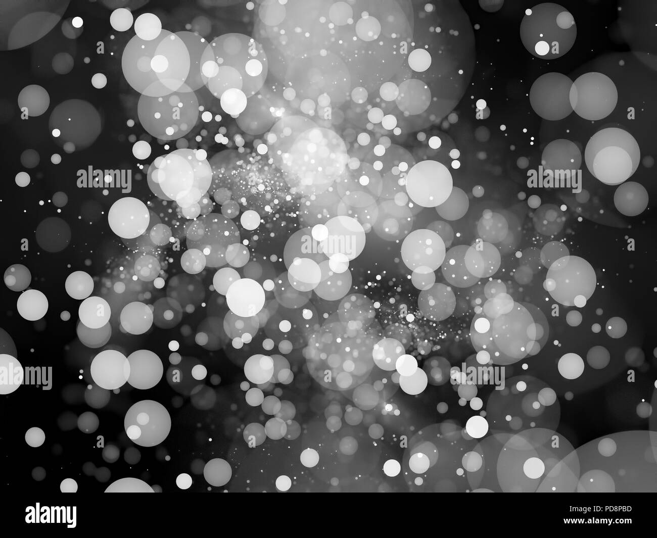Bubble bokeh fractal, computer generated abstract background Stock Photo