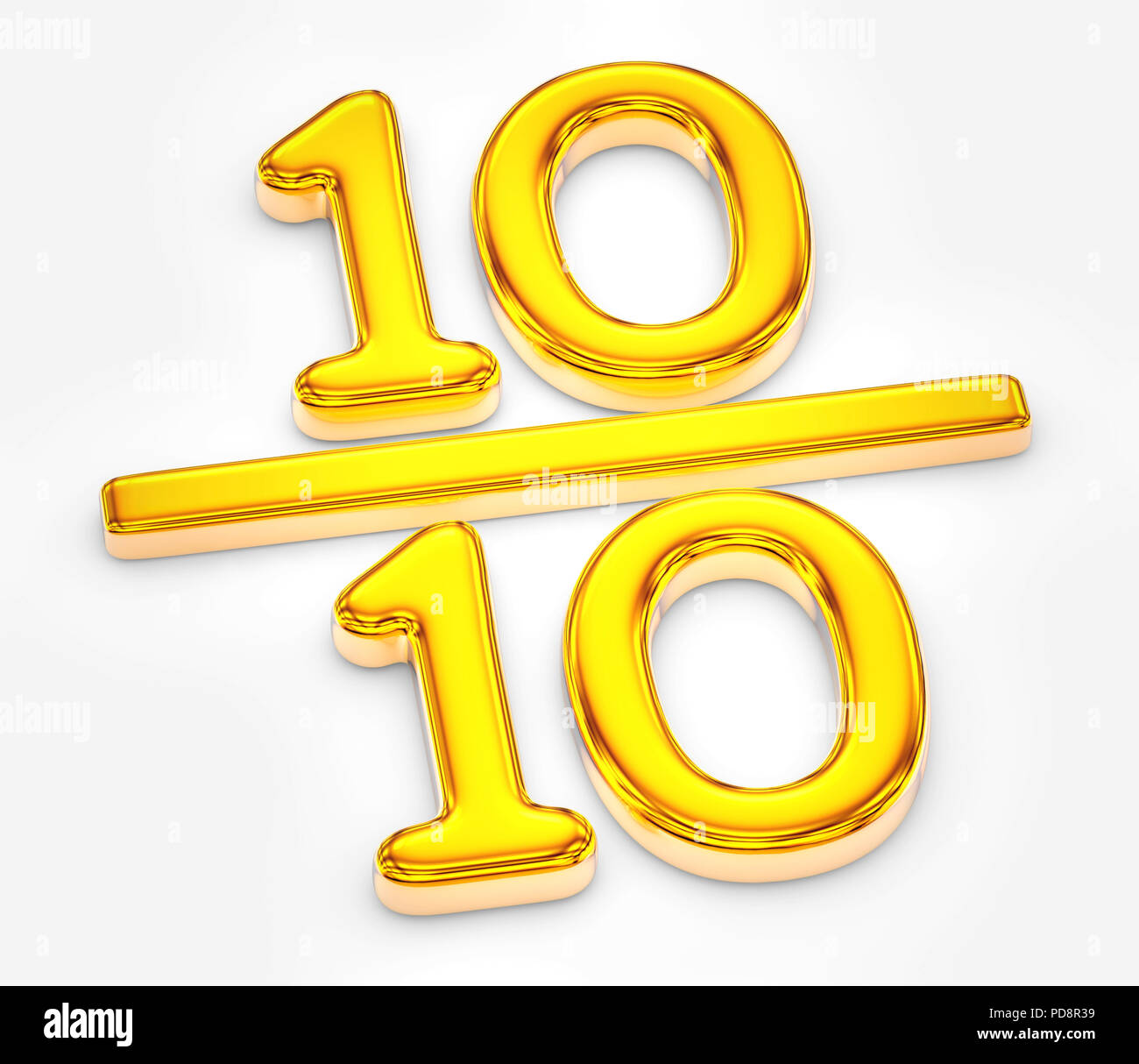 Golden score of ten out of ten Stock Photo - Alamy