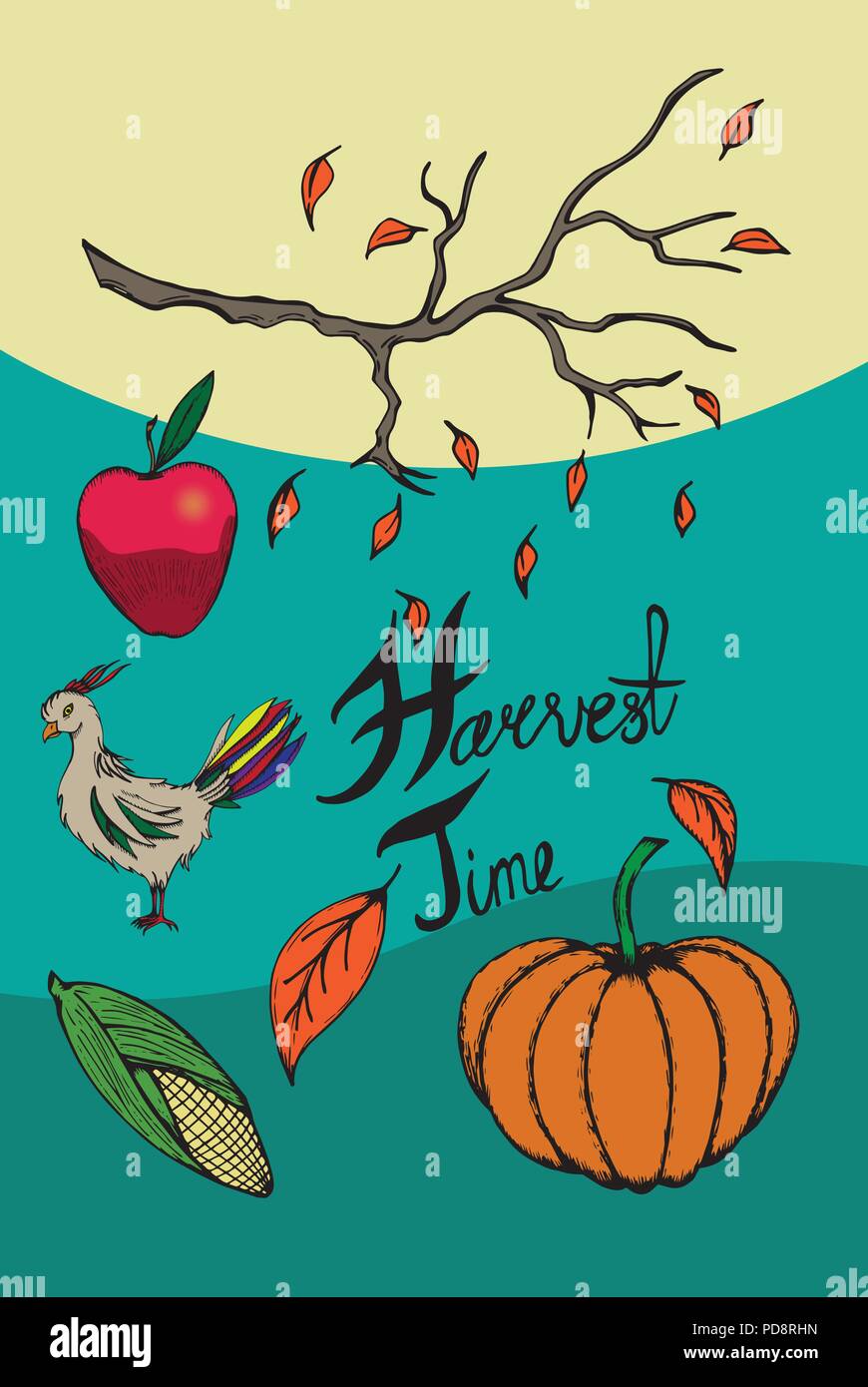Harvest Autumn Vector Bundle Illustration Stock Vector Image & Art - Alamy