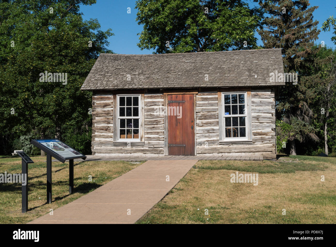 Vinegar Jones' Cabin in Gibson Park is an 1884 historic site, Falls