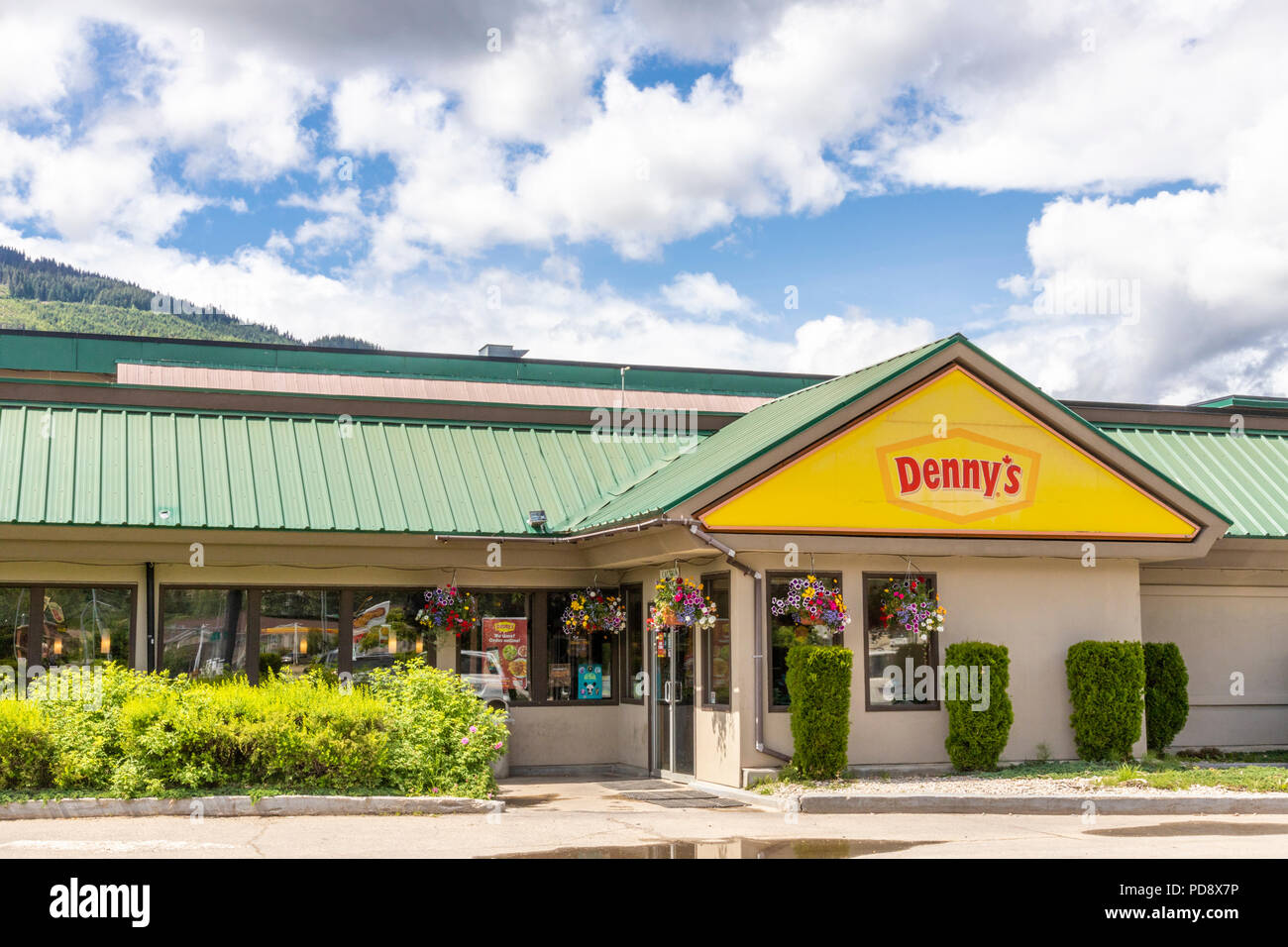 Denny's diner in Revelstoke, British Columbia, Canada Stock Photo