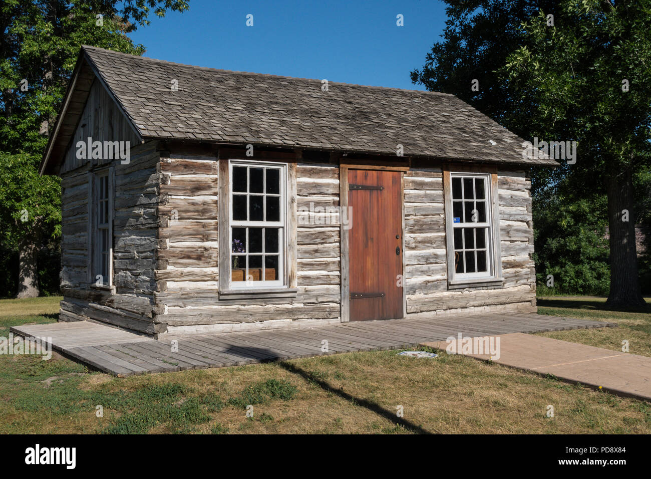 Vinegar Jones' Cabin in Gibson Park is an 1884 historic site, Falls