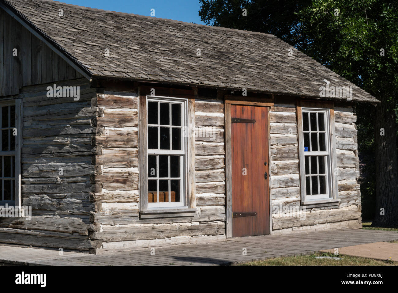 Vinegar Jones' Cabin in Gibson Park is an 1884 historic site, Falls