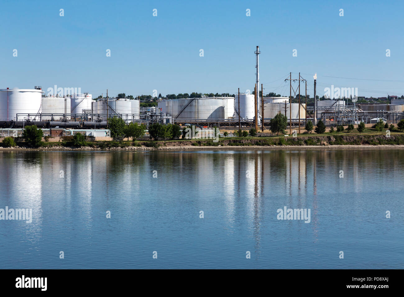 Calumet Montana Refining on the Missouri River in Great Falls, Montana