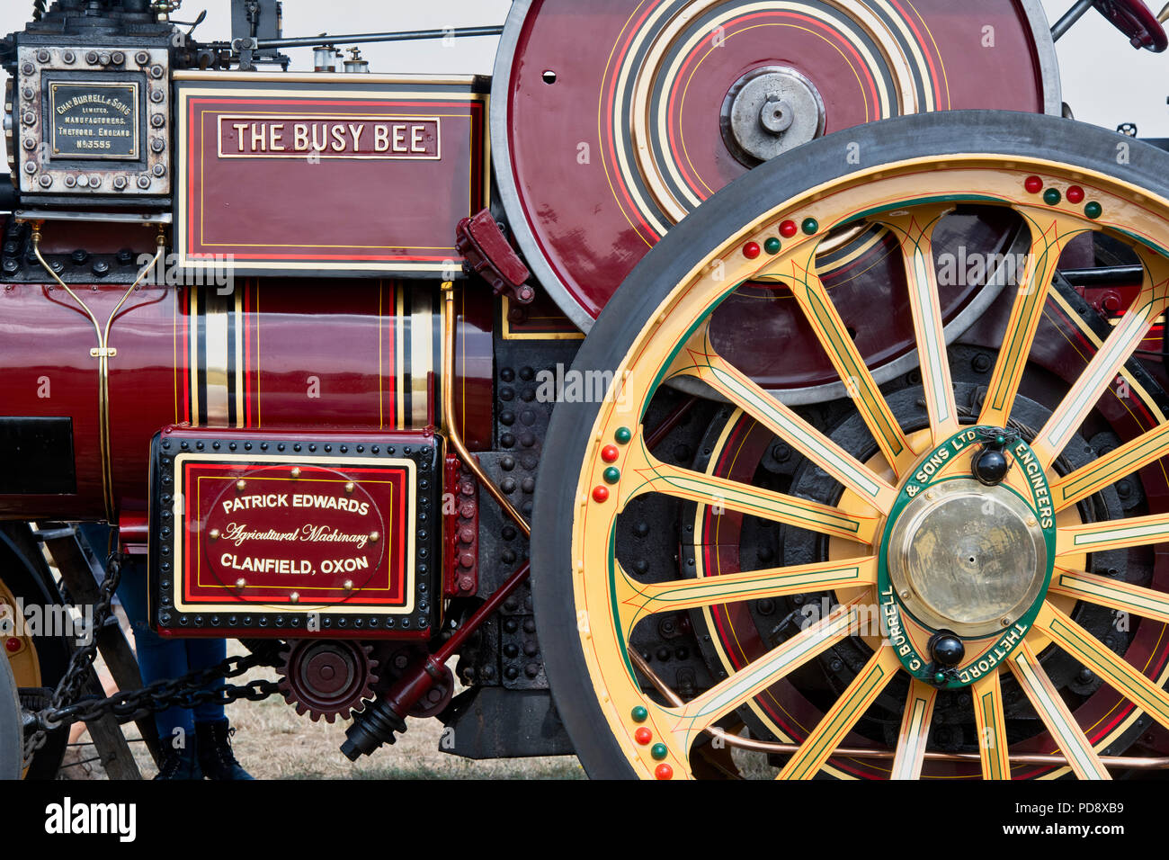 1914 Burrell Traction engine  at a steam fair in England Stock Photo
