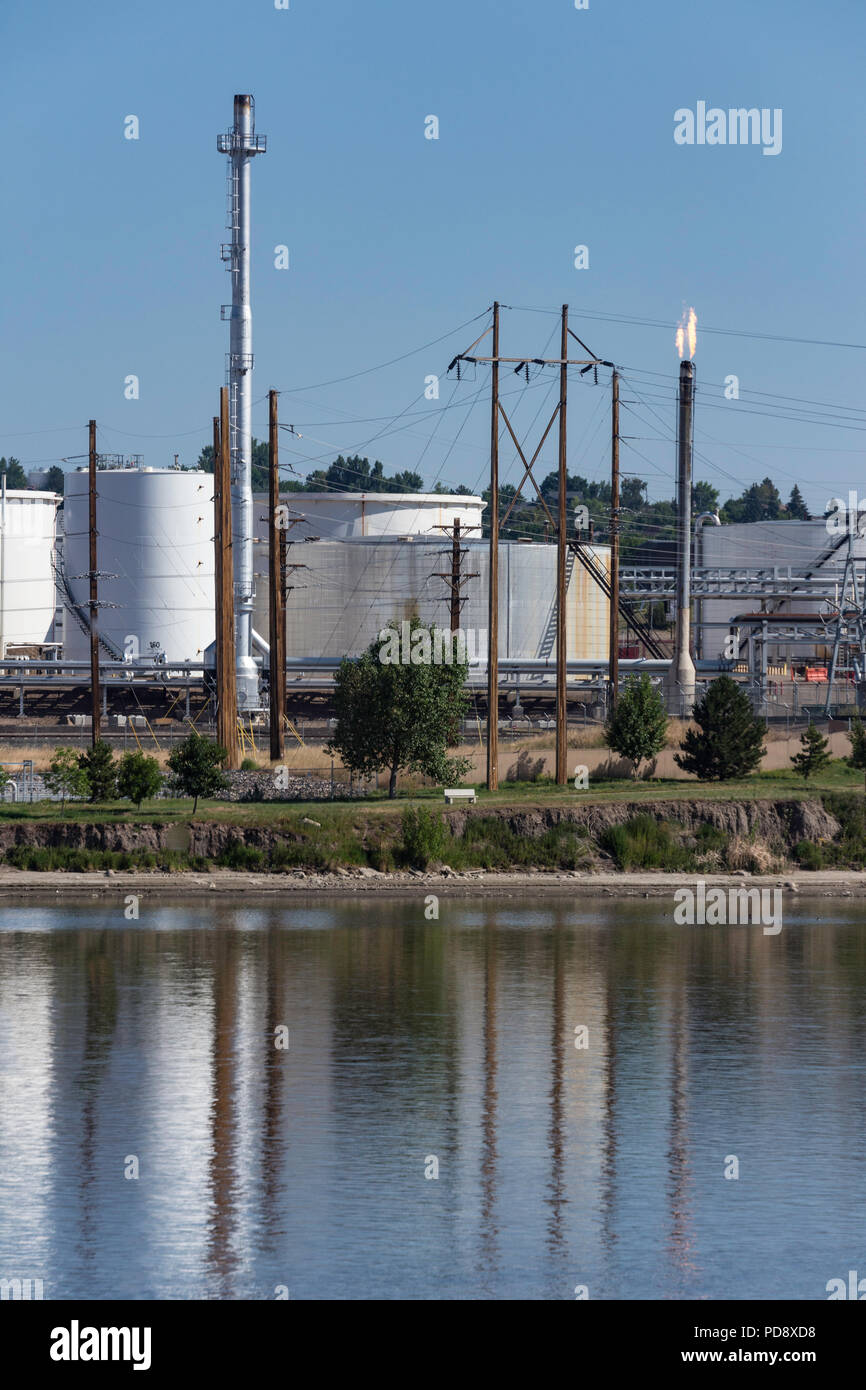 Calumet Montana Refining on the Missouri River in Great Falls, Montana