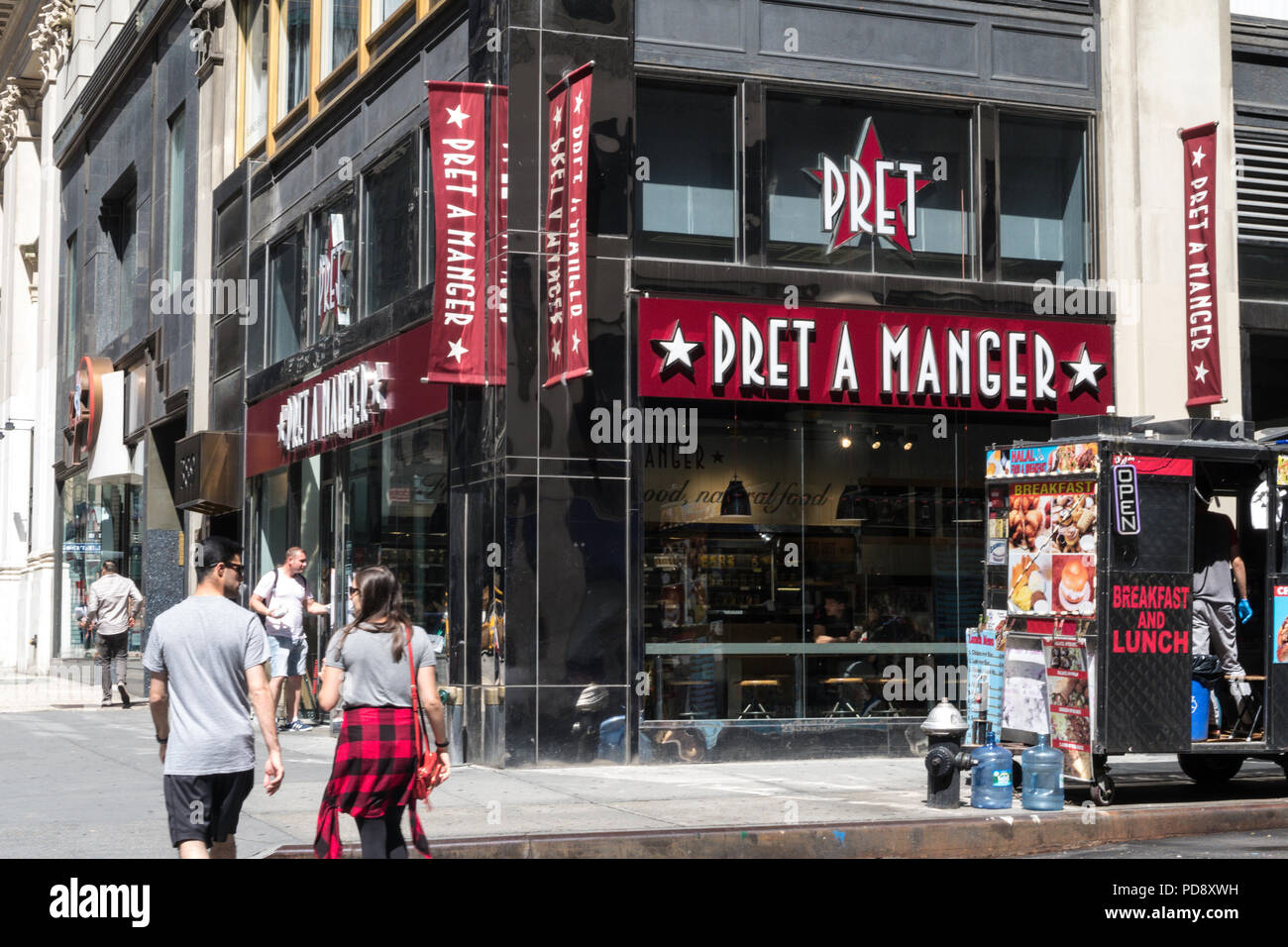 Pret A Manger Casual Restaurant, Midtown manhattan, NYc, USA Stock Photo