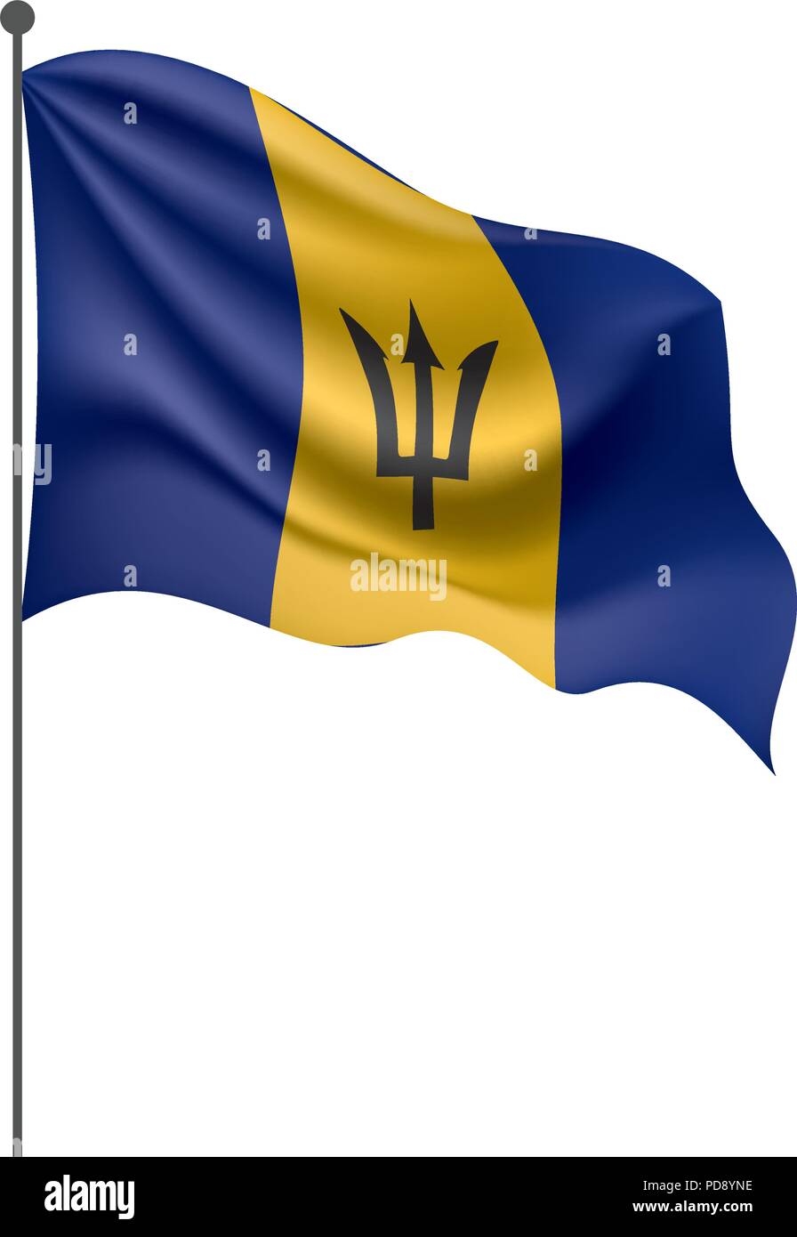 Barbados flag, vector illustration Stock Vector Image & Art - Alamy