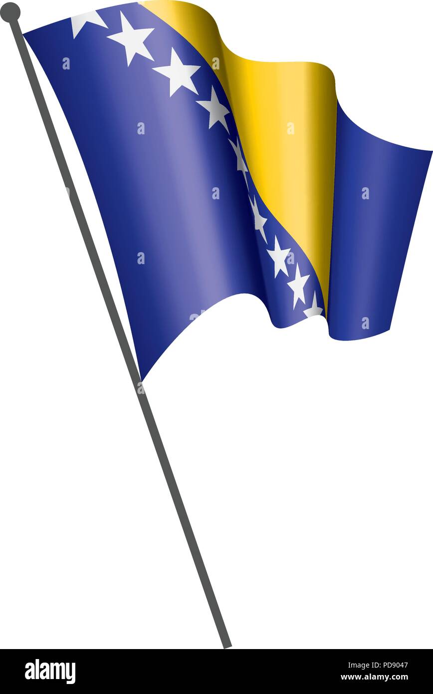 Bosnia and Herzegovina flag, vector illustration Stock Vector Image ...