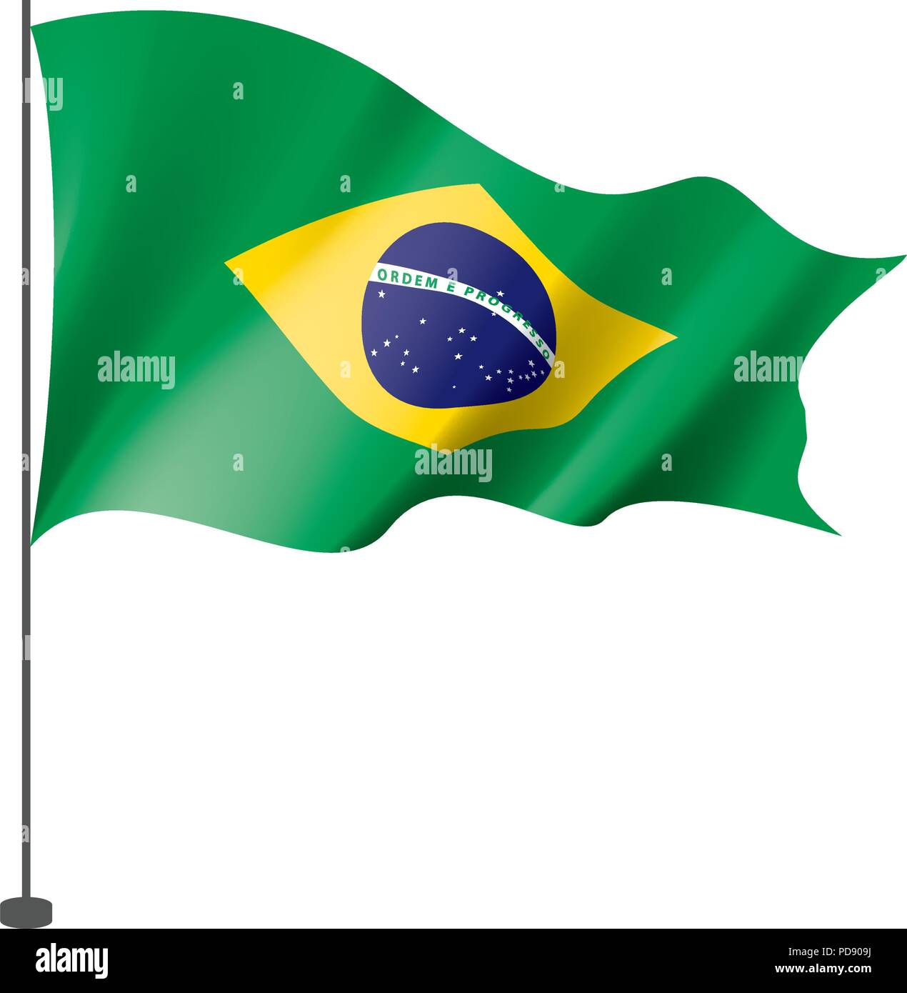 Brazil flag, vector illustration Stock Vector Image & Art Alamy