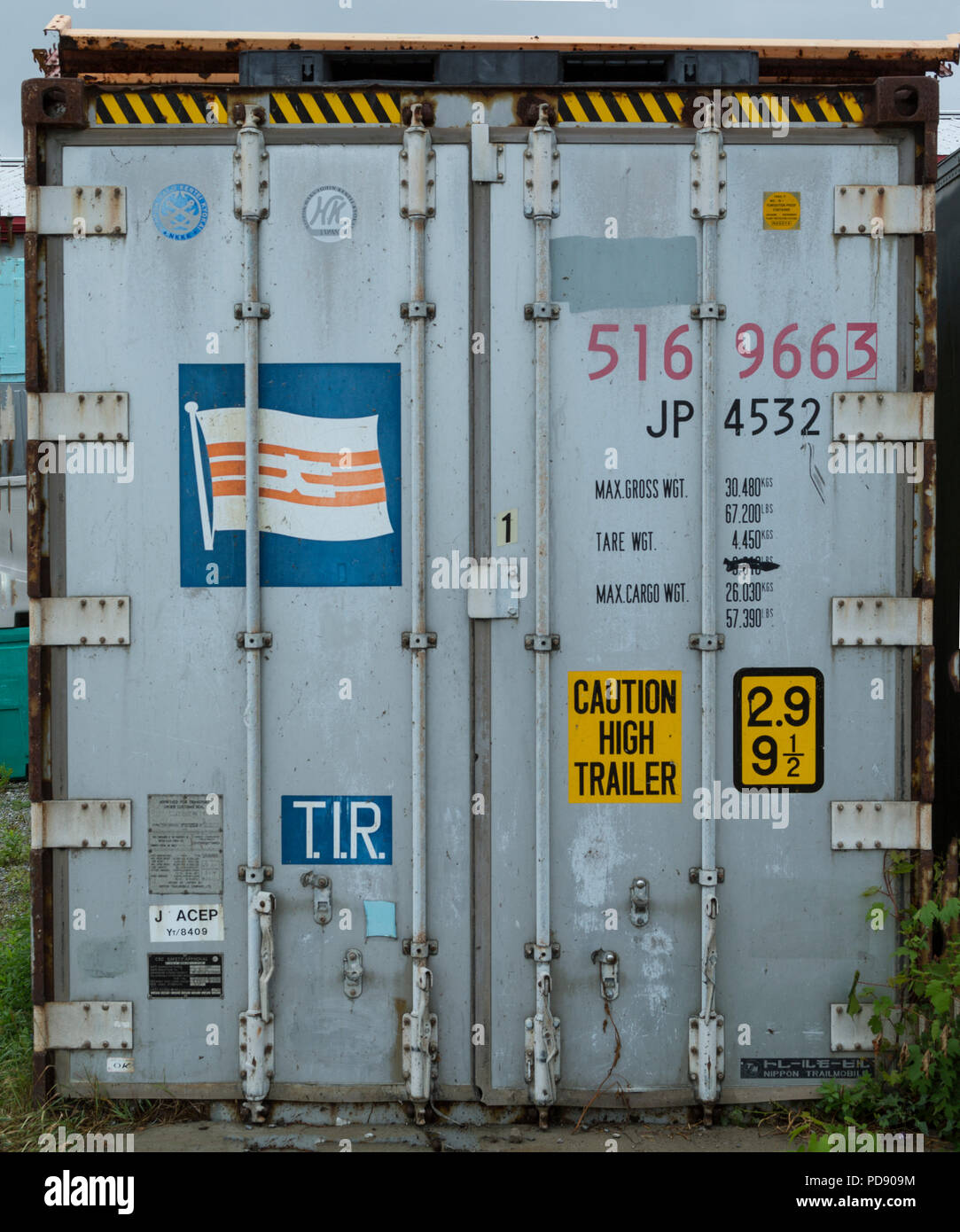 Shipping containers Port Dover Ontario Canada Stock Photo