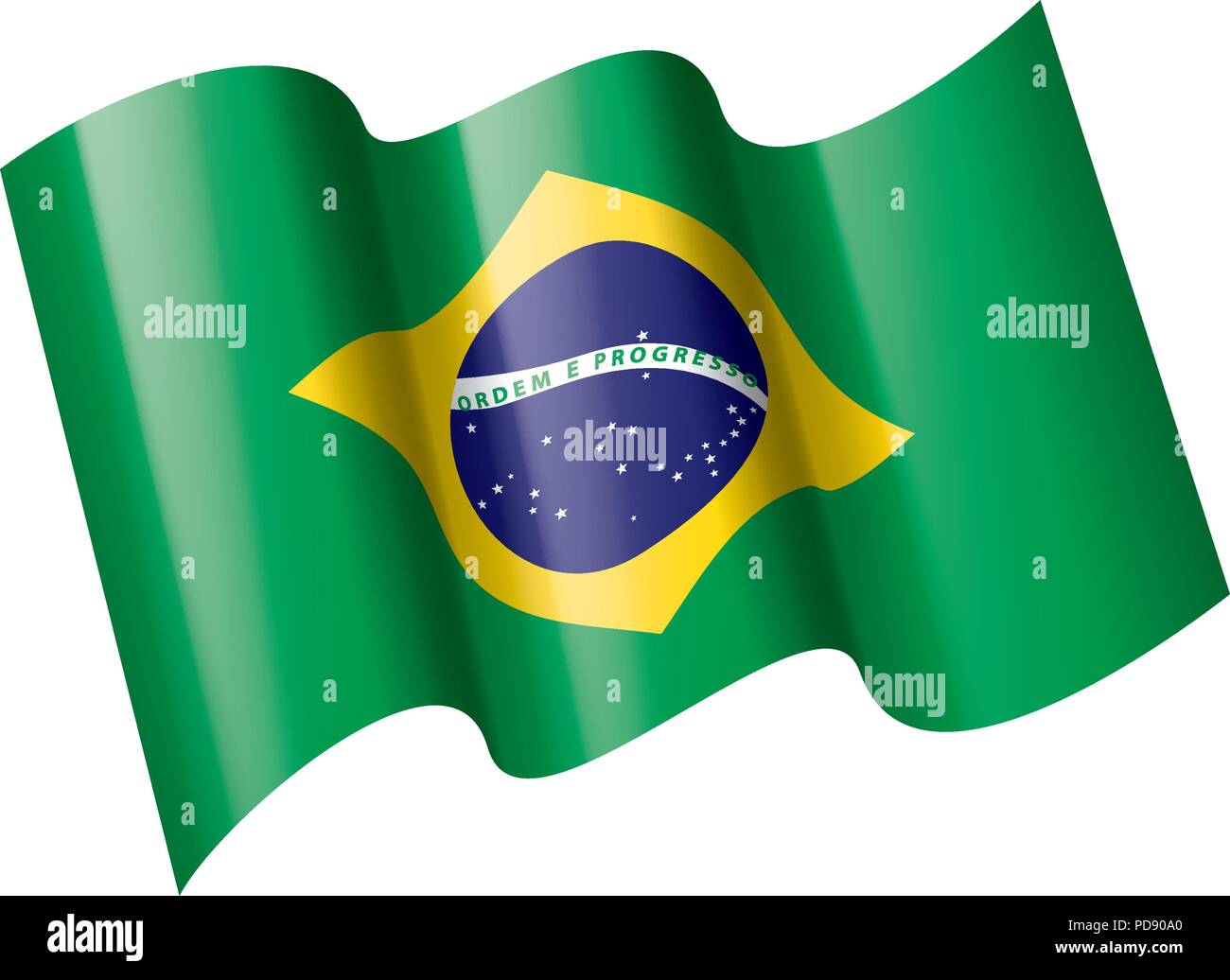 Brazil flag, vector illustration Stock Vector Image & Art Alamy