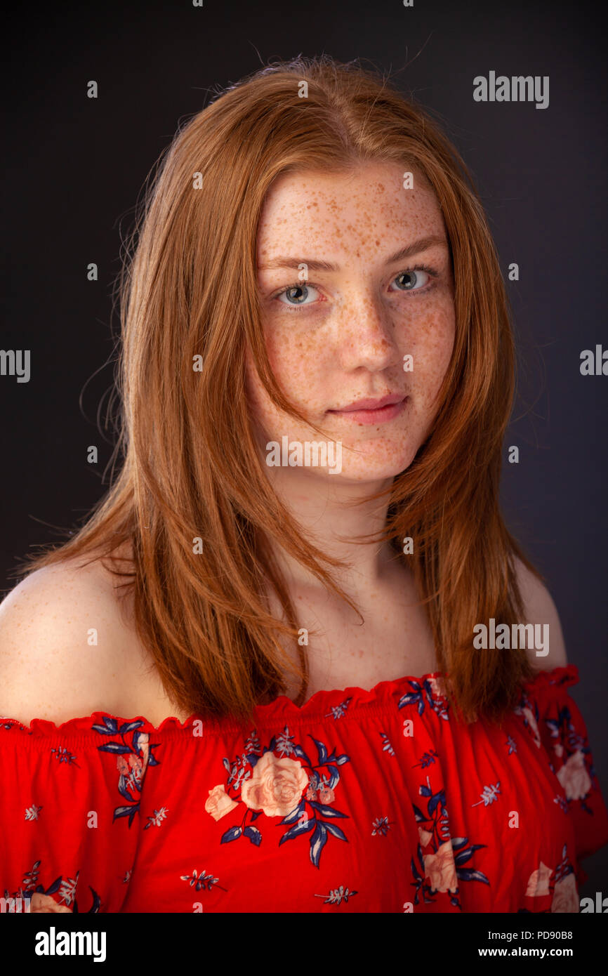 Old Woman Freckle Red Hair Stock Photos Old Woman Freckle Red