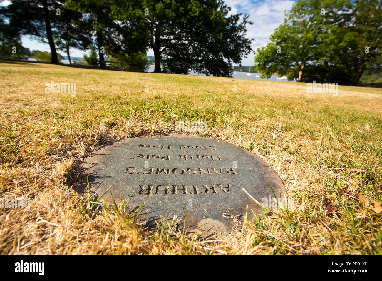 A stone marking Arthur Ransomes North Pole from Swallows and Amazons in