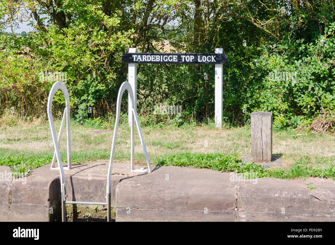 Tardebigge top lock on the Worcester and Birmingham Canal at Tardebigge