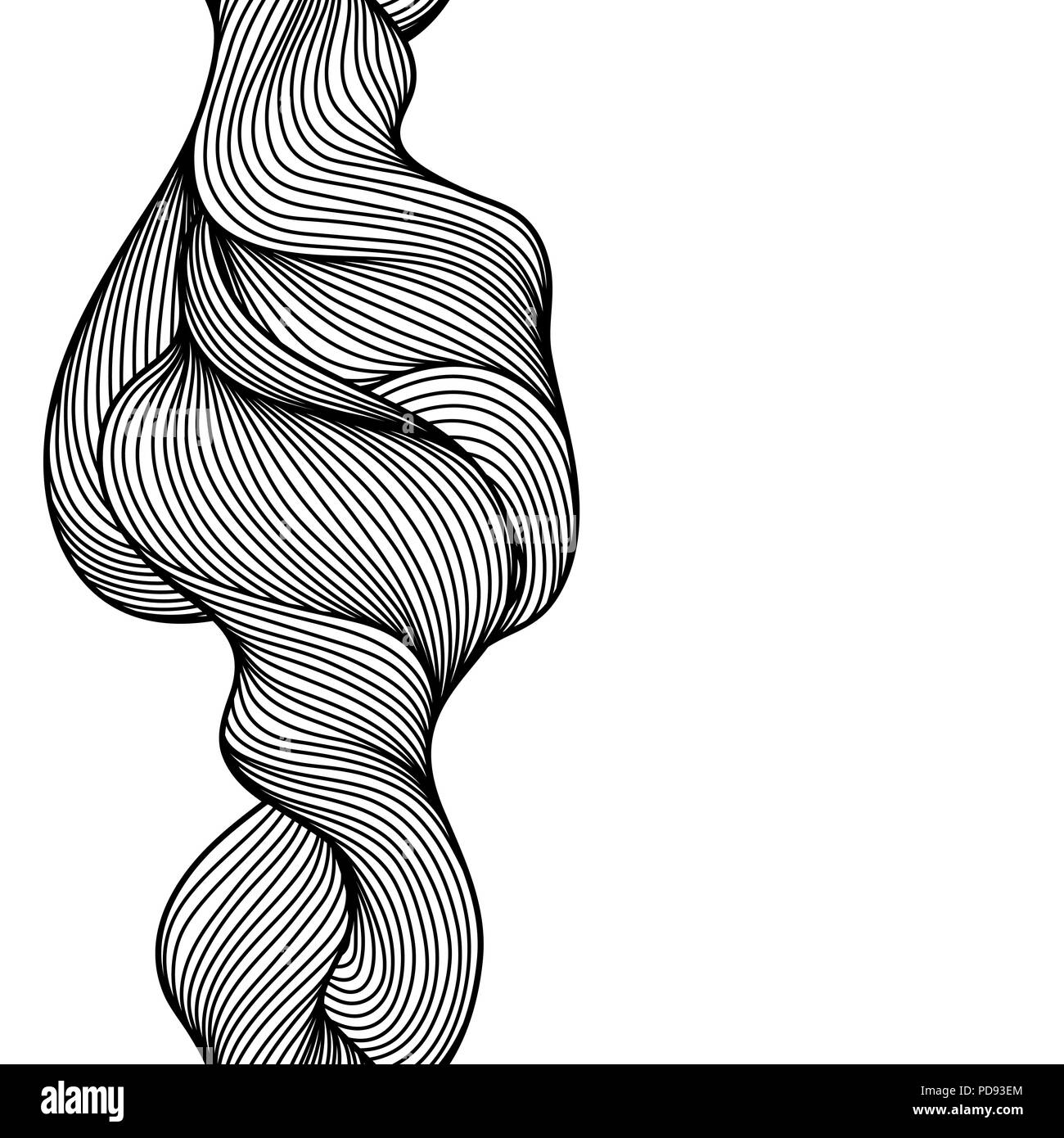 Seamless wave hair line pattern Stock Vector Image & Art Alamy