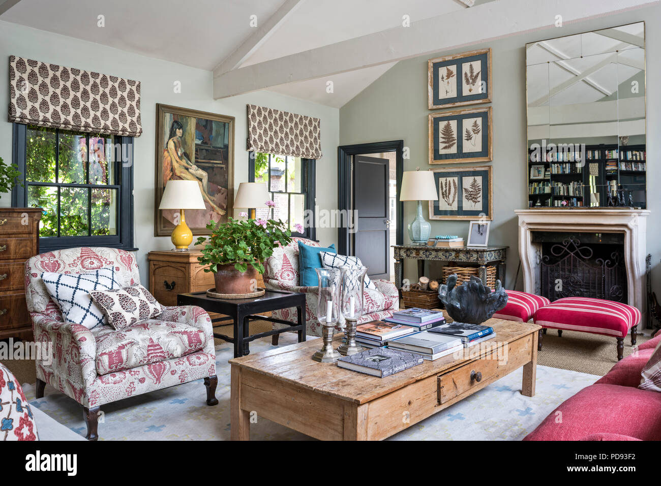 Seating Area In Sitting Room With A Pair Of Original Howard