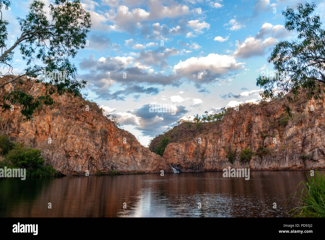 EDITH FALLS, NITMILUK NATIONAL PARK, NORTHERN TERRITORY, AUSTRALIA Stock Photo