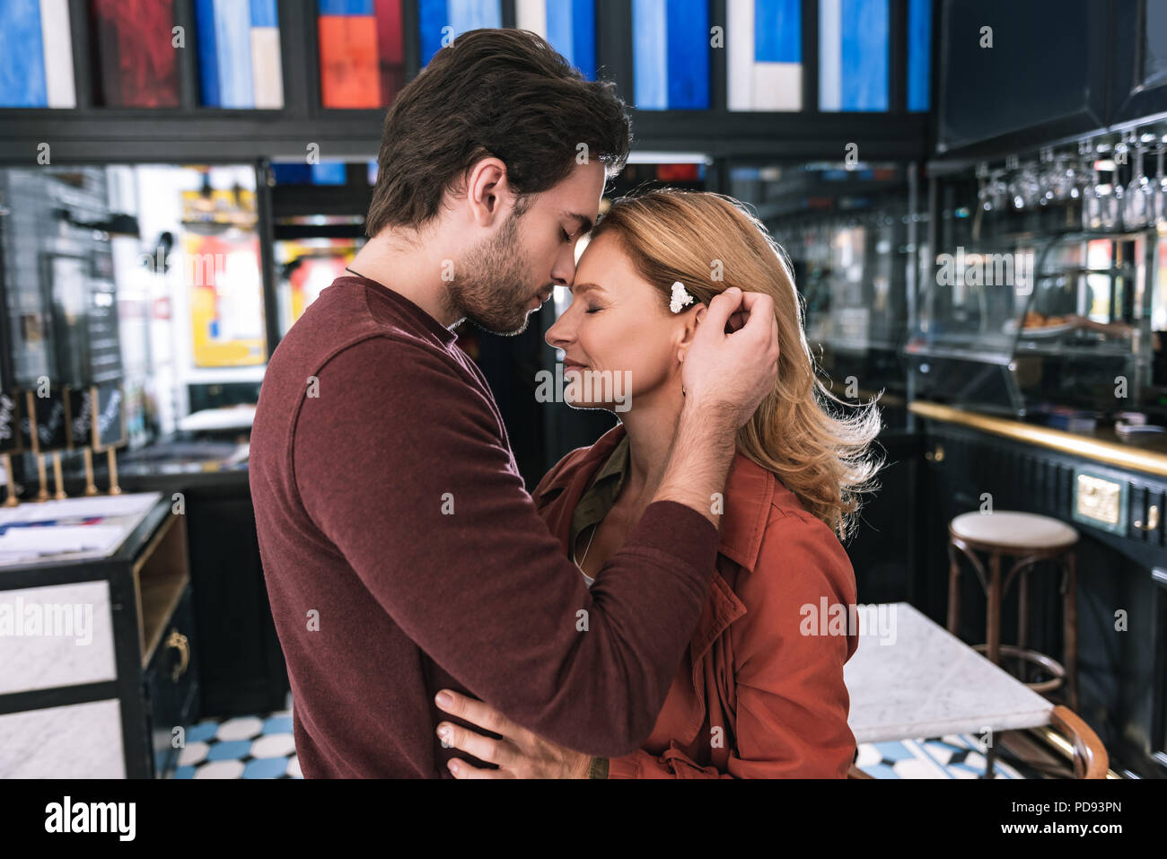 Feeling love hires stock photography and