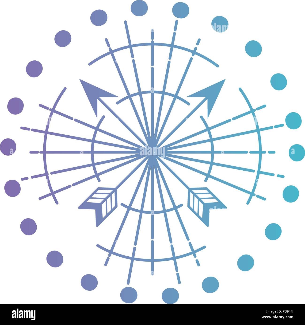 circular frame with arrows Stock Vector Image & Art - Alamy