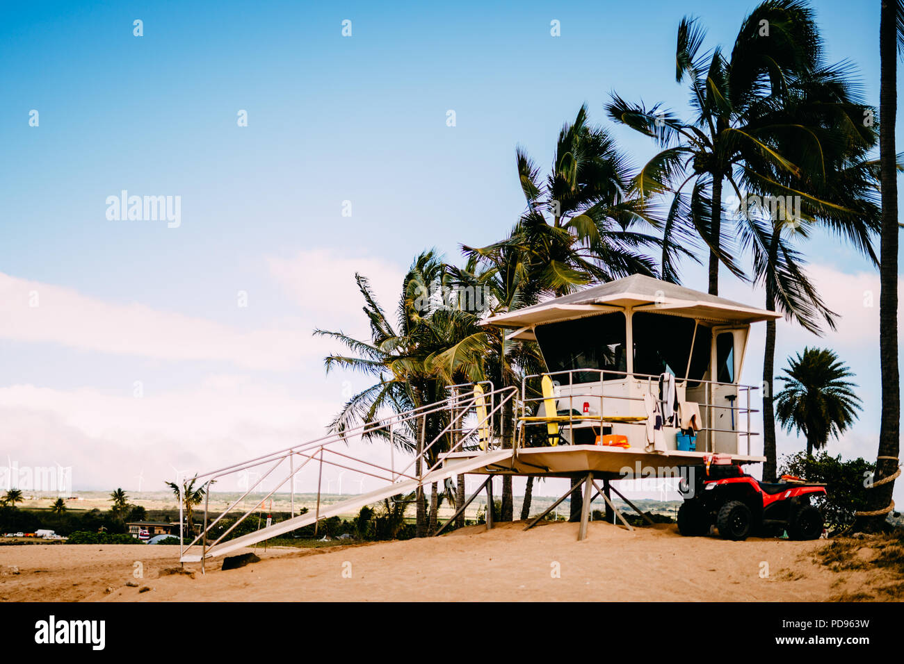 Coastline Hawaii Pill Box Trail Stock Photo Alamy