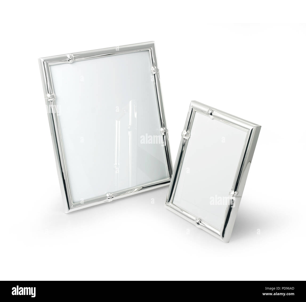 Silver picture frames Stock Photo