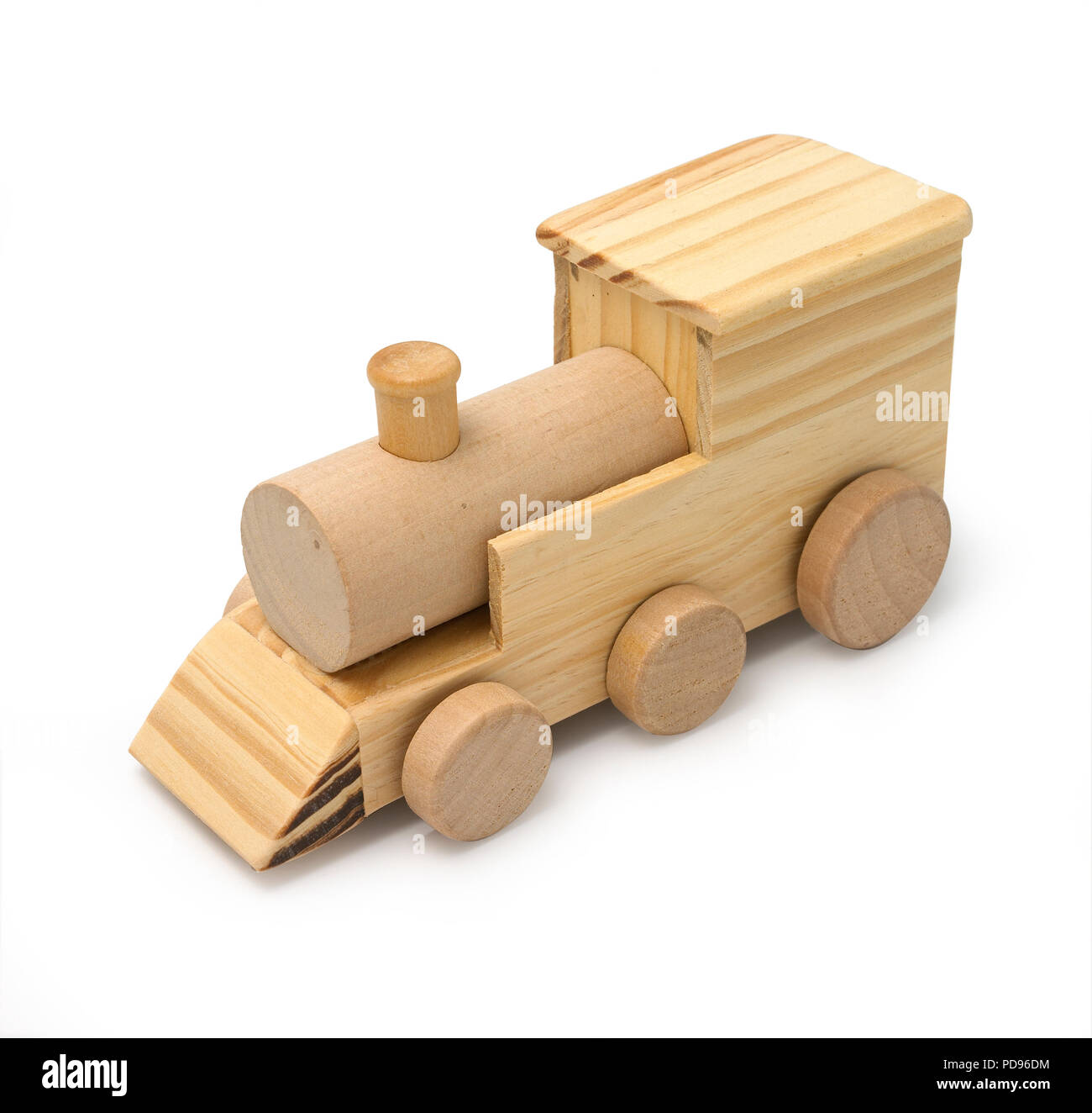 Wooden toy train Stock Photo