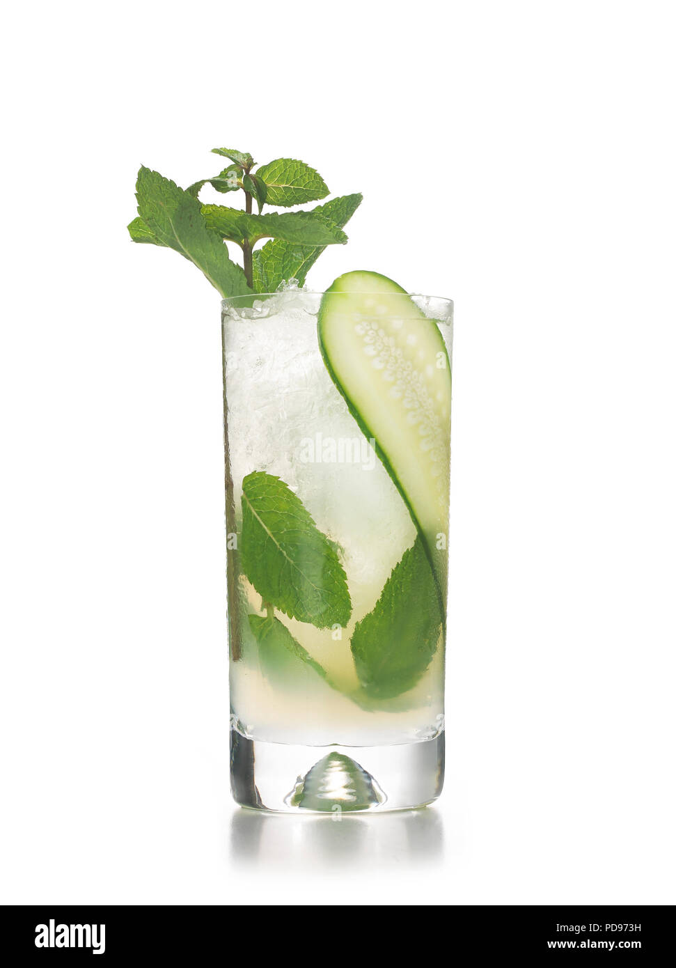 Gin cucumber cooler cocktail Stock Photo