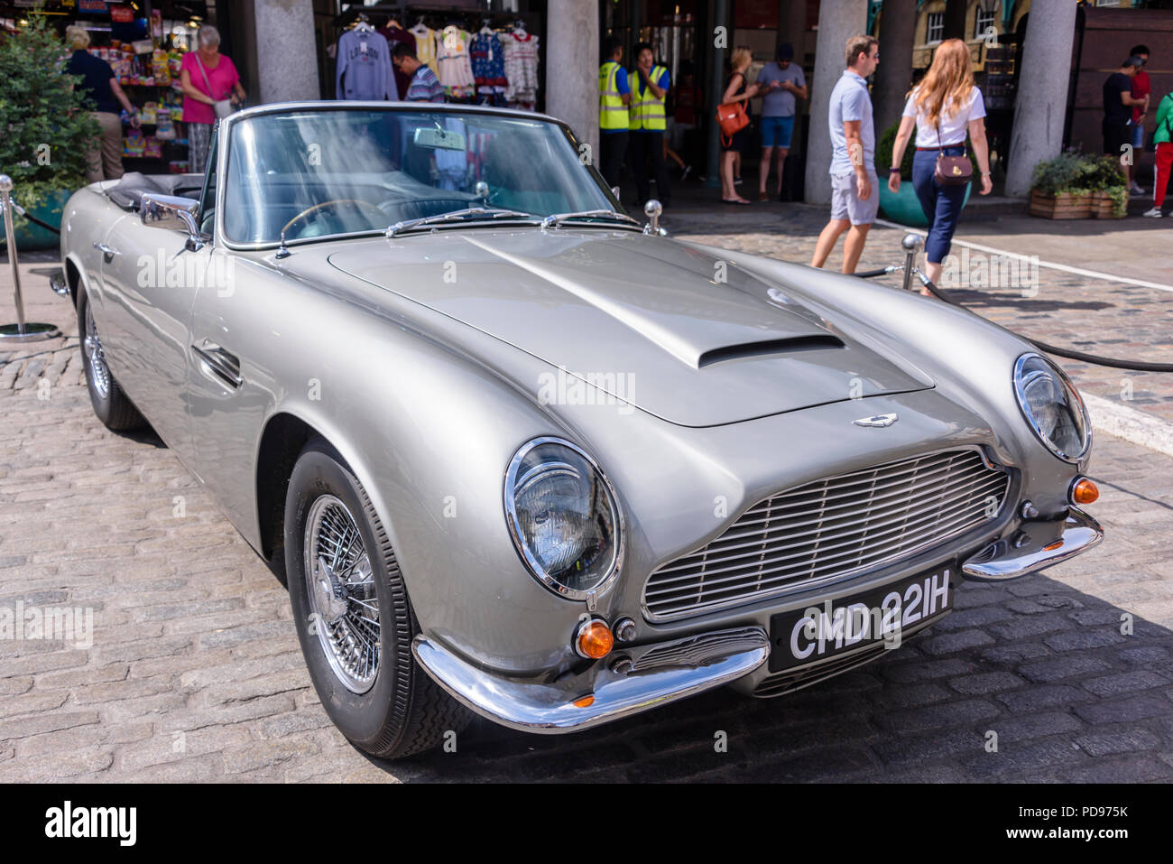 1970 Astron Martin DB6 Volante convertible. Stock Photo