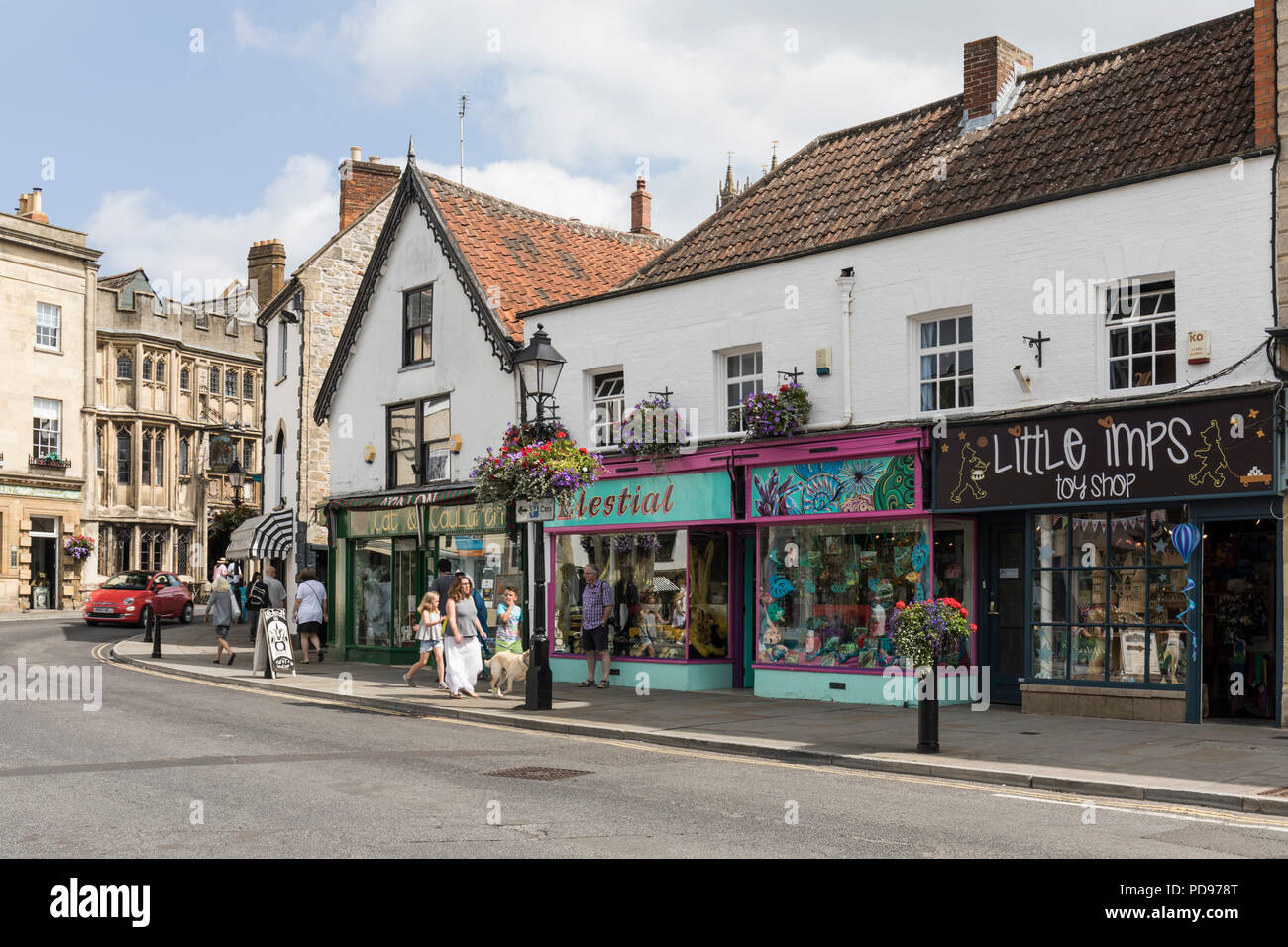 Market place glastonbury high street hires stock photography and