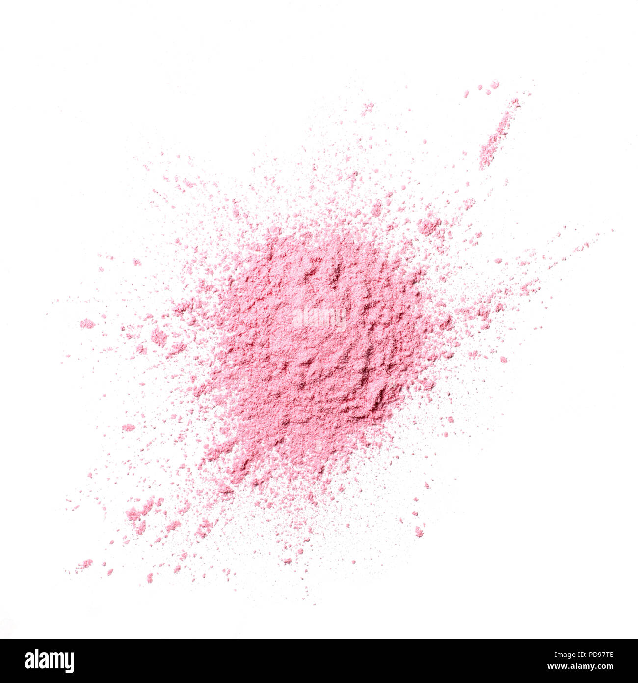 Pink powder splat Stock Photo