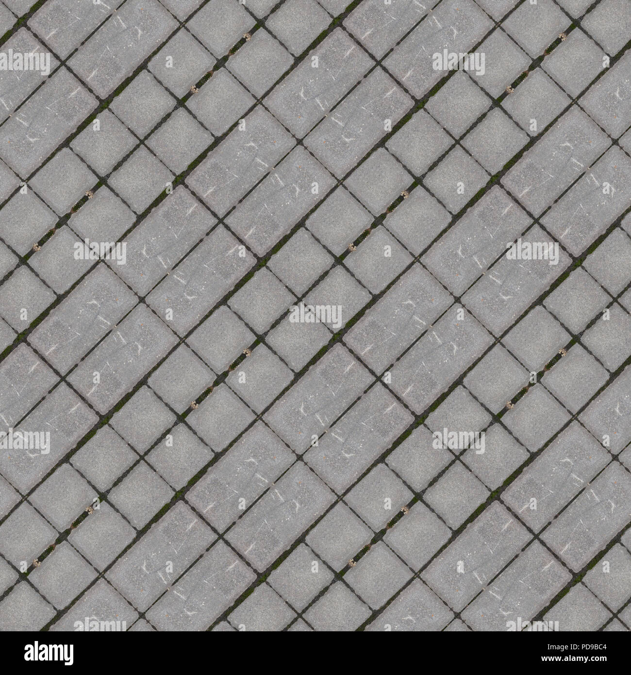 Abstract seamless pattern for designers with concrete causeway road of wall tile with green moss Stock Photo
