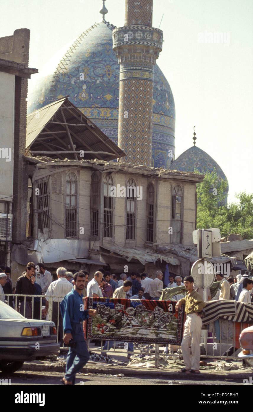 Baghdad, Iraq - October 1995 - Iraqi's of all classes go to the second hand public markets to find items and spare parts not found elsewhere due to the strict UN sanctions imposed during the 1990s because of Iraq's invasion of Kuwait in 1990. Stock Photo